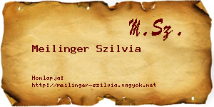 Meilinger Szilvia névjegykártya