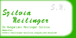 szilvia meilinger business card